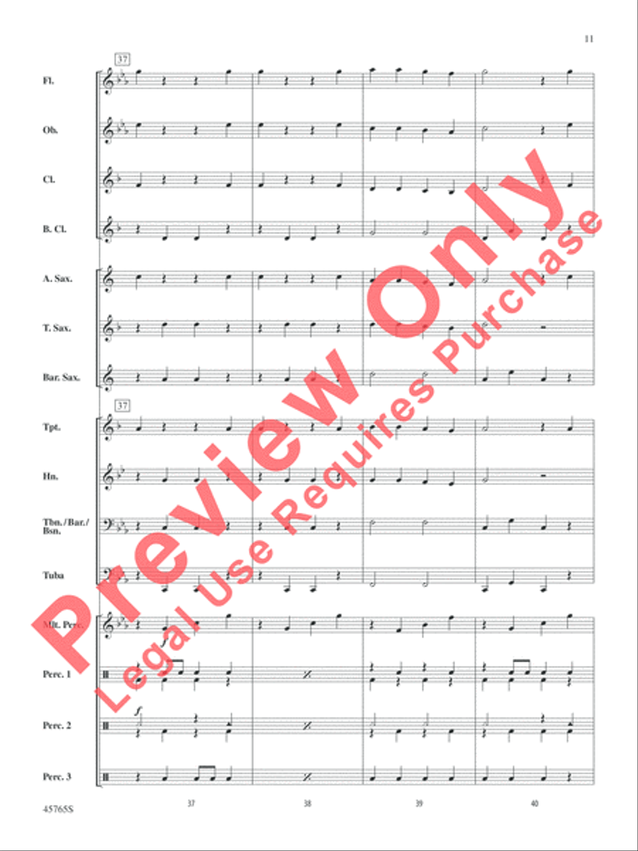 Zombie Dance Concert Band scores gallery preview page 12