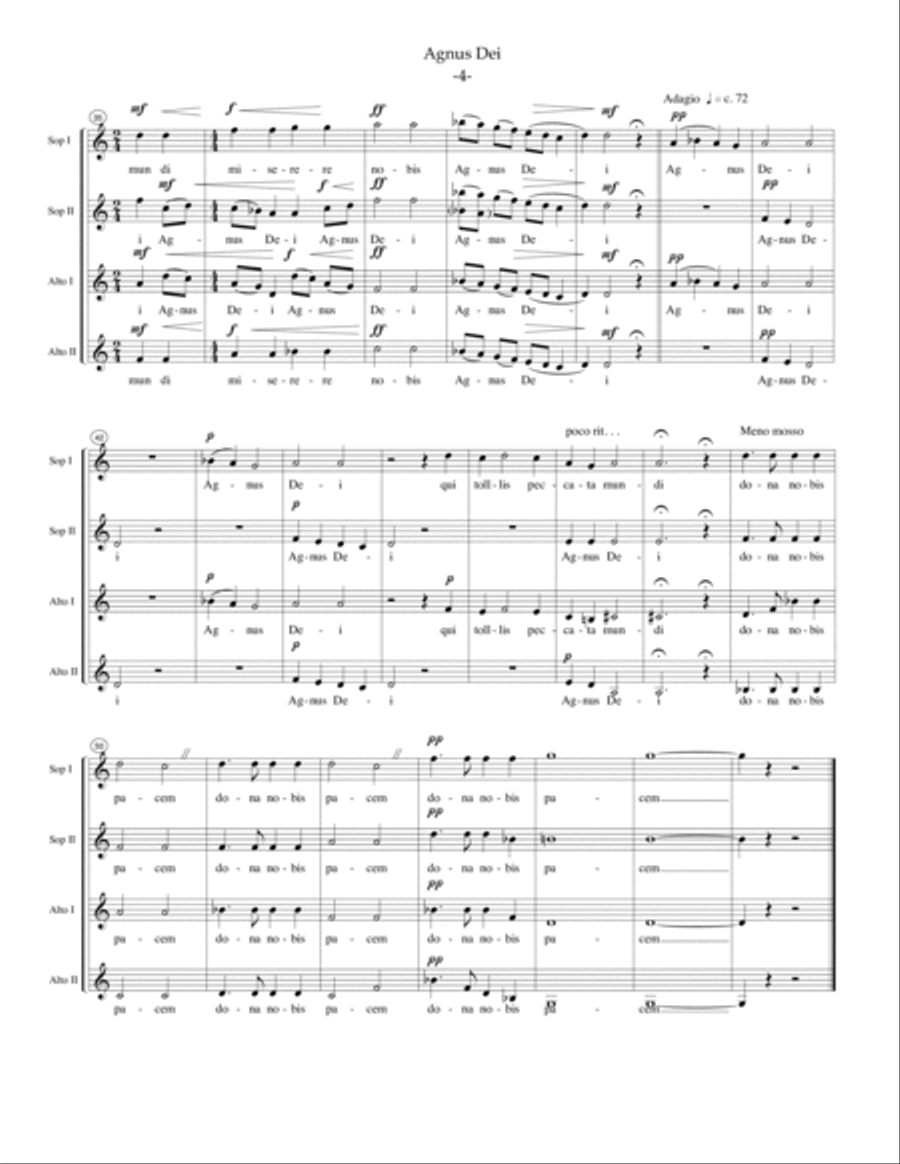 3 Meditations - Agnus Dei; Beautus Vir; Jubilate Deo - SSAA SSAA scores gallery preview page 5