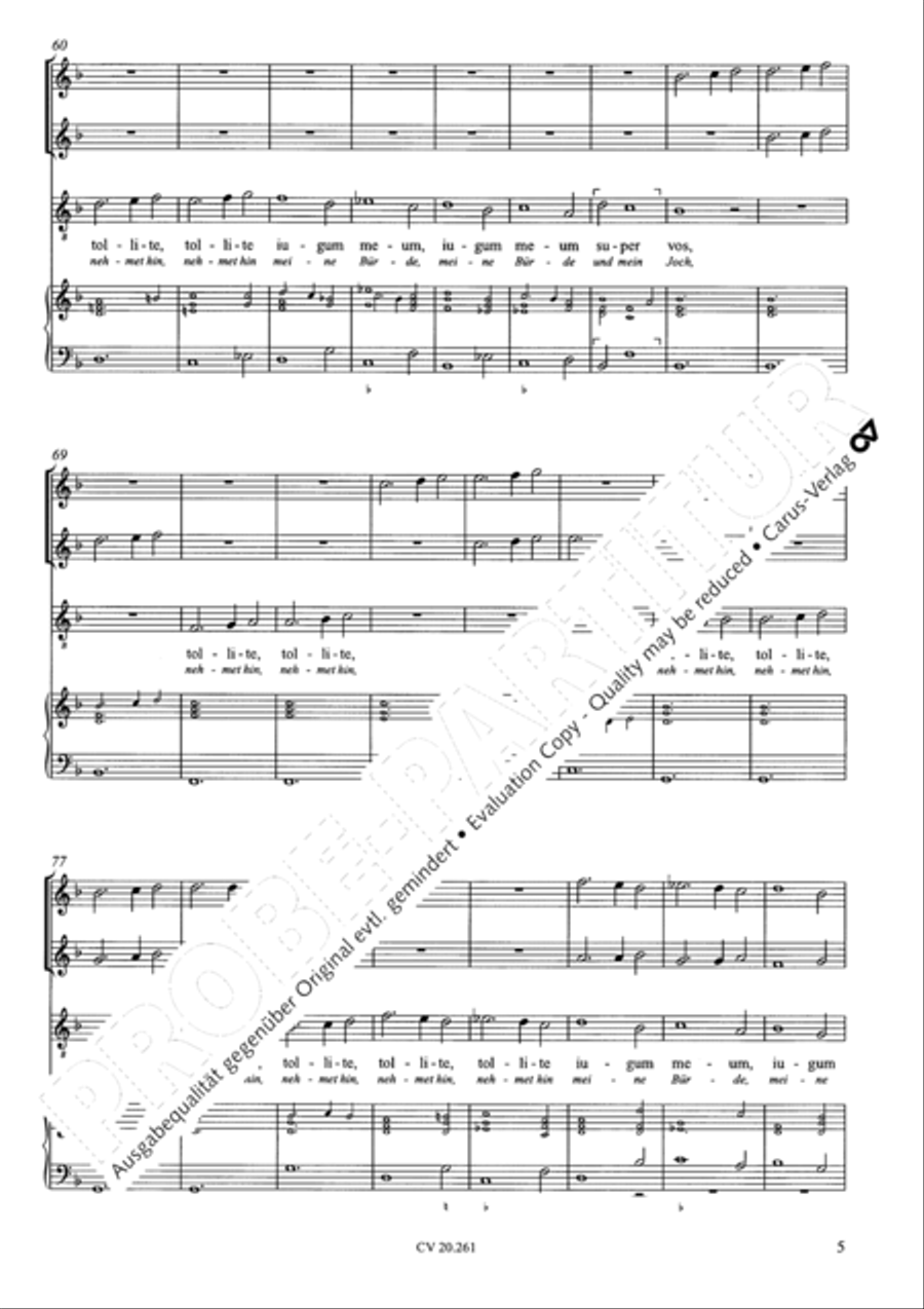 Venite ad me (Kommt alle zu mir) Tenor Voice scores gallery preview page 6