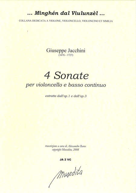 4 Cello Sonatas (from op. 1 and op. 3)