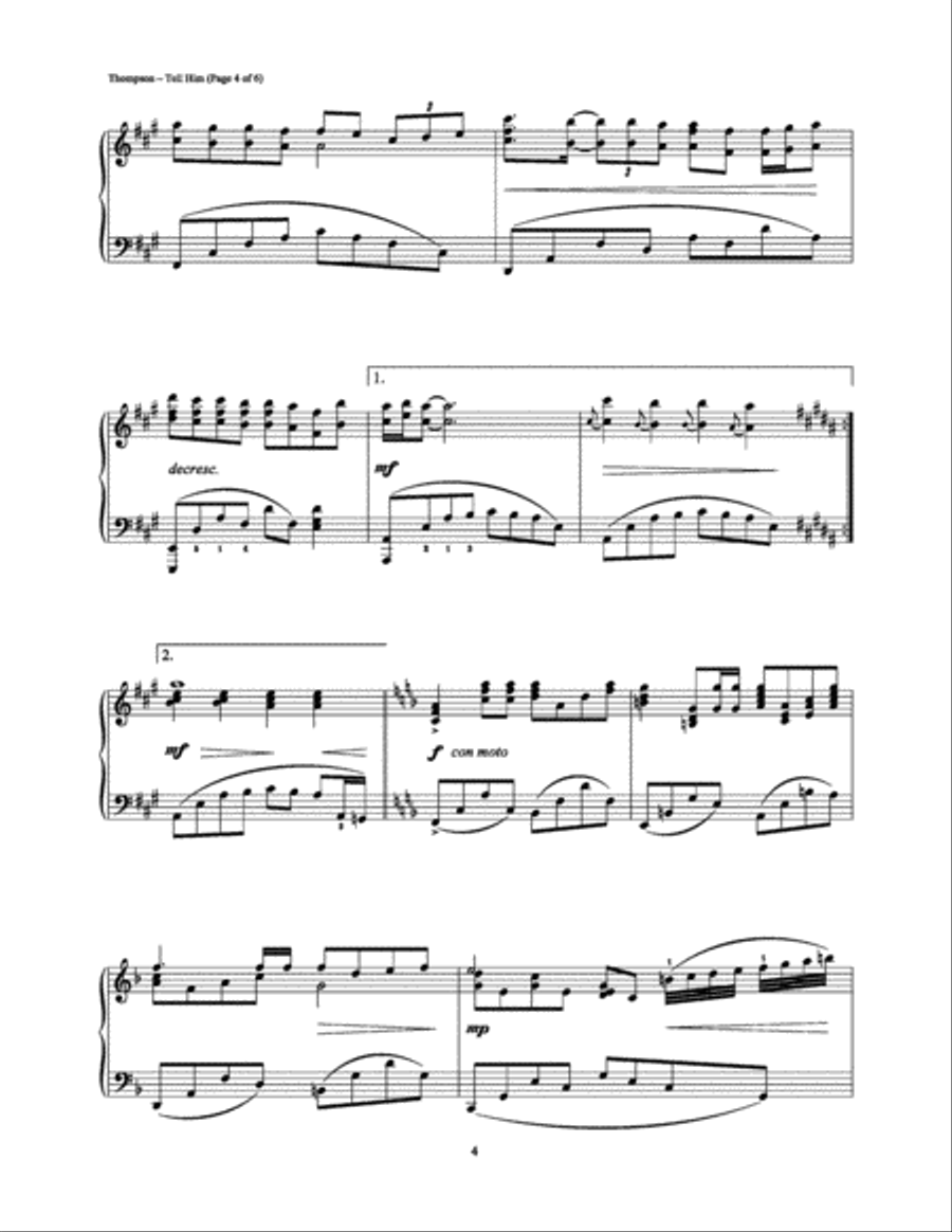 Tell Him Piano Solo scores gallery preview page 4