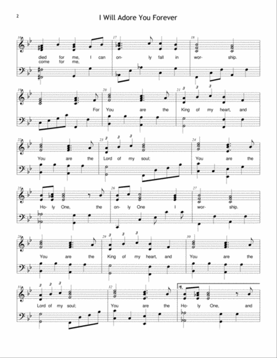 I Will Adore You Forever Voice scores gallery preview page 2