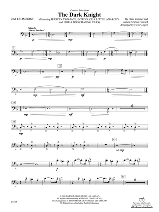 The Dark Knight, Concert Suite from: 2nd Trombone