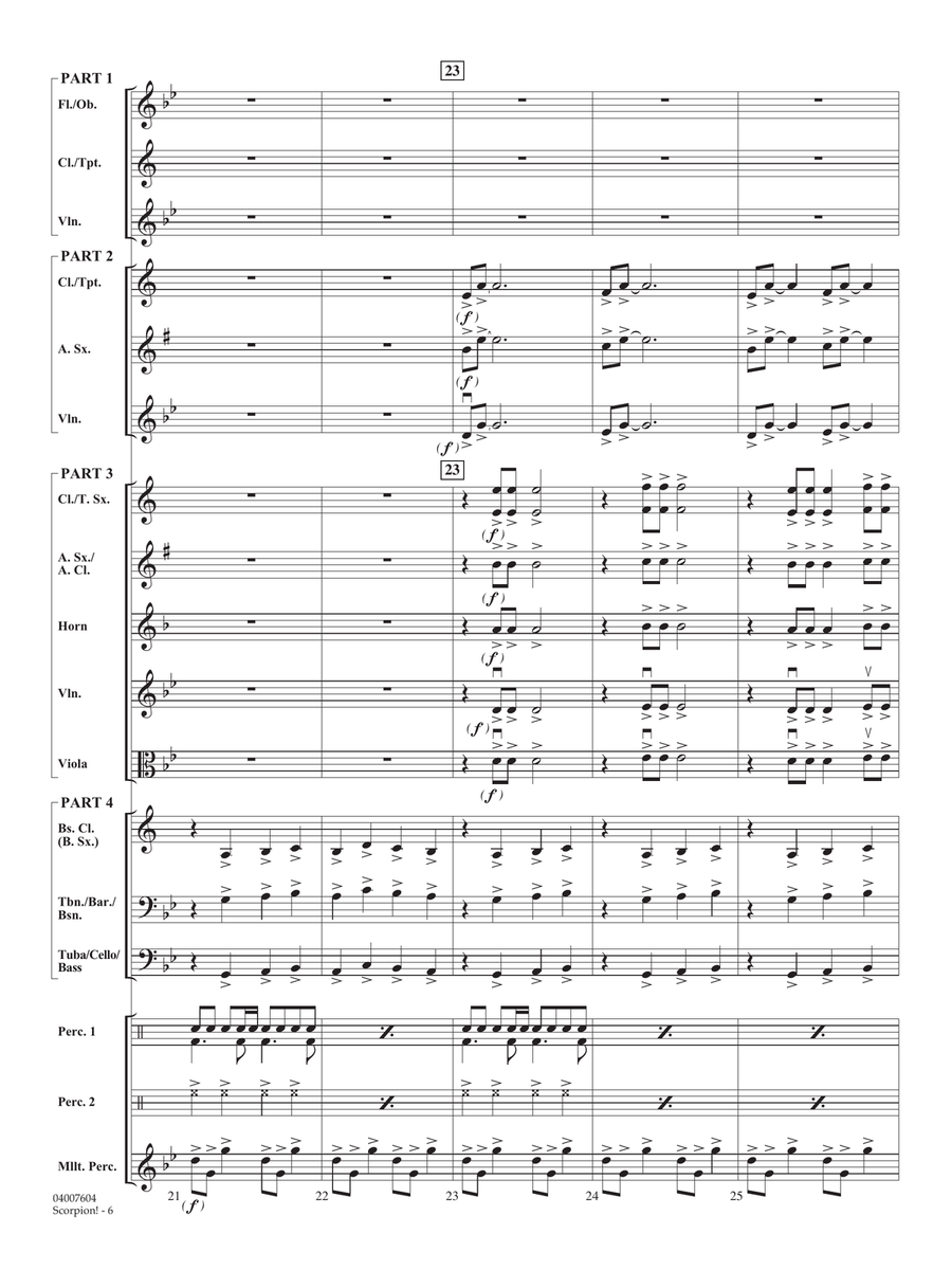 Scorpion! - Conductor Score (Full Score) Concert Band scores gallery preview page 6