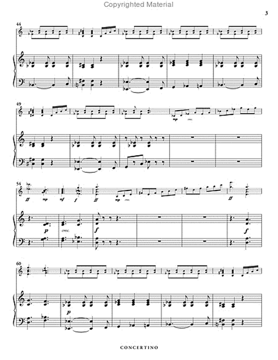 Concertino for Marimba & Piano (score & 1 part)