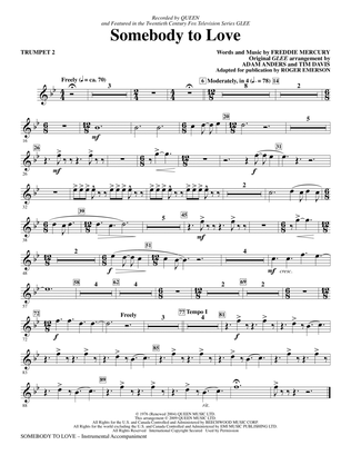 Book cover for Somebody To Love (arr. Roger Emerson) - Trumpet 2