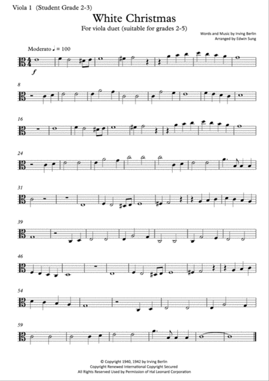 White Christmas String Duet scores gallery preview page 2