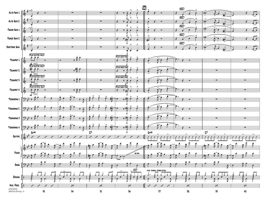 Mambo Swing (arr. Roger Holmes) - Full Score Jazz Ensemble scores gallery preview page 5