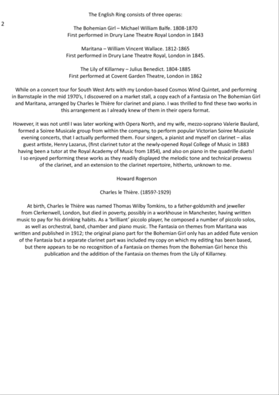 Fantasia on The Bohemian Girl Score and Part scores gallery preview page 2