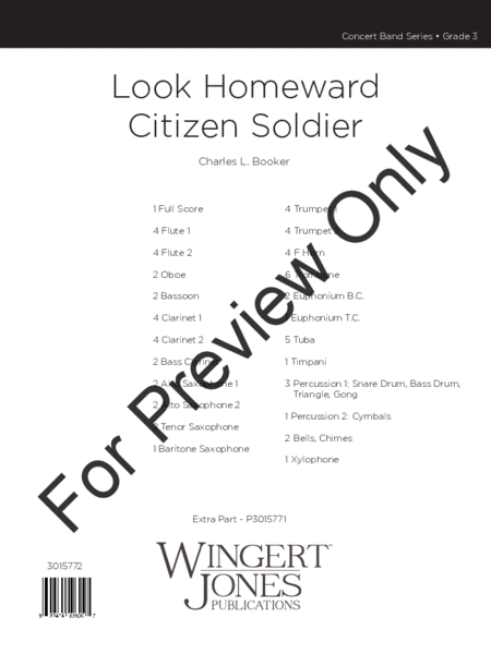 Look Homeward Citizen Soldier - Full Score