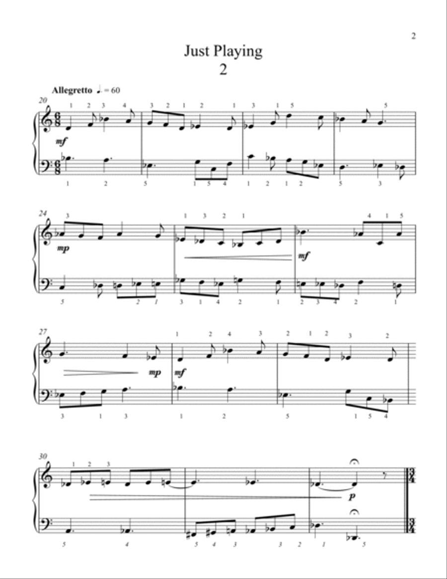 Four Pieces For Piano Piano Solo scores gallery preview page 3