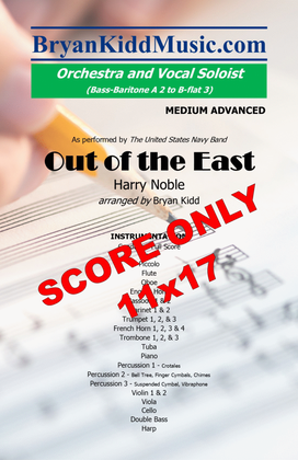 Book cover for Out Of The East - Score Only