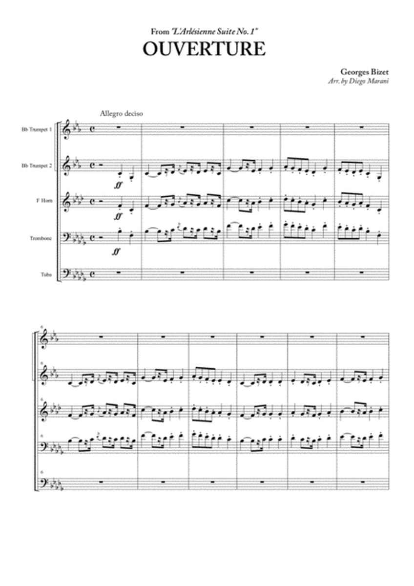 Overture from "L'Arlesienne Suite No. 1" for Brass Quintet image number null