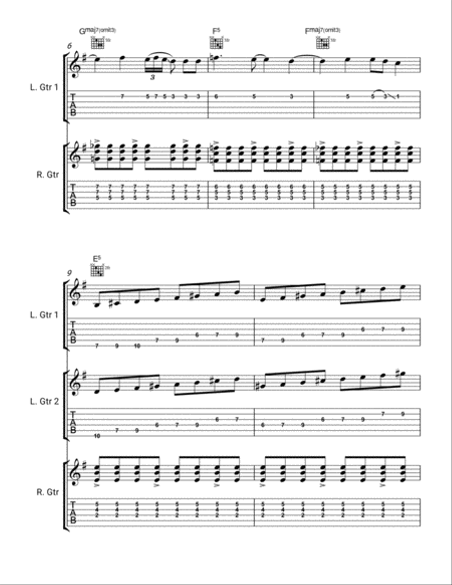 Cassiopeia Electric Guitar scores gallery preview page 2