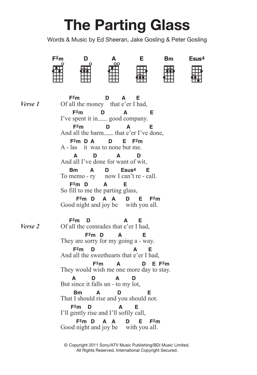 The Parting Glass The Parting Glass Ukulele scores gallery preview page 1