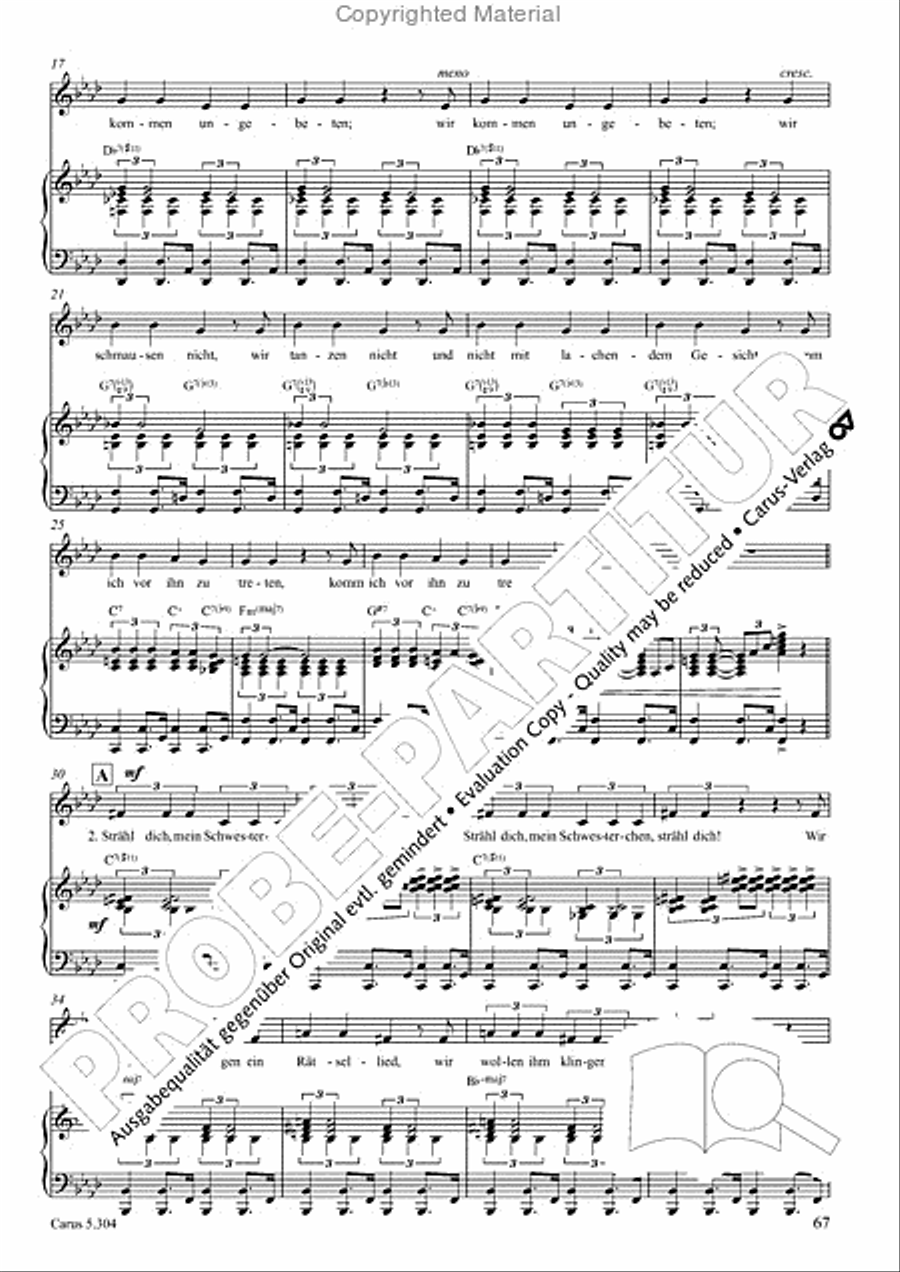 Schindler: Rosenzeit. Ein Liederzyklus uber die Liebe. Chansons fur Singstimme und Klavier Piano scores gallery preview page 68