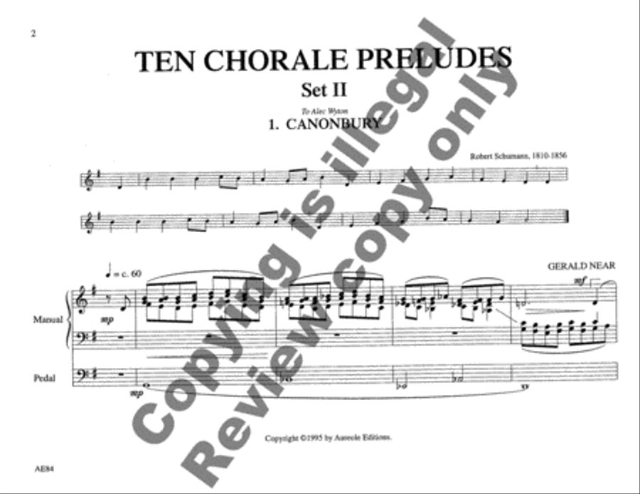 Choraleworks II Ten Chorale Preludes for Organ Organ Solo scores gallery preview page 4