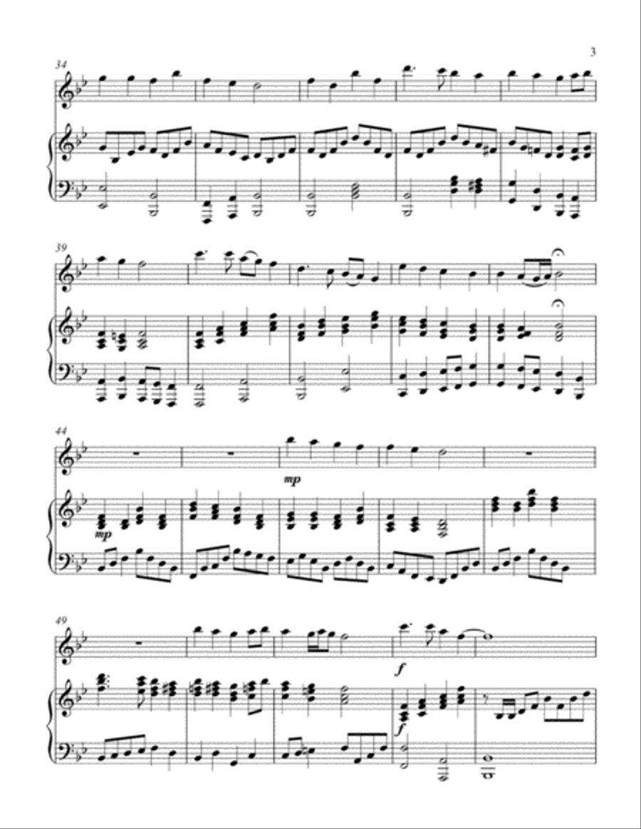 Angels Sing His Glory (treble C instrument solo) Piccolo scores gallery preview page 4