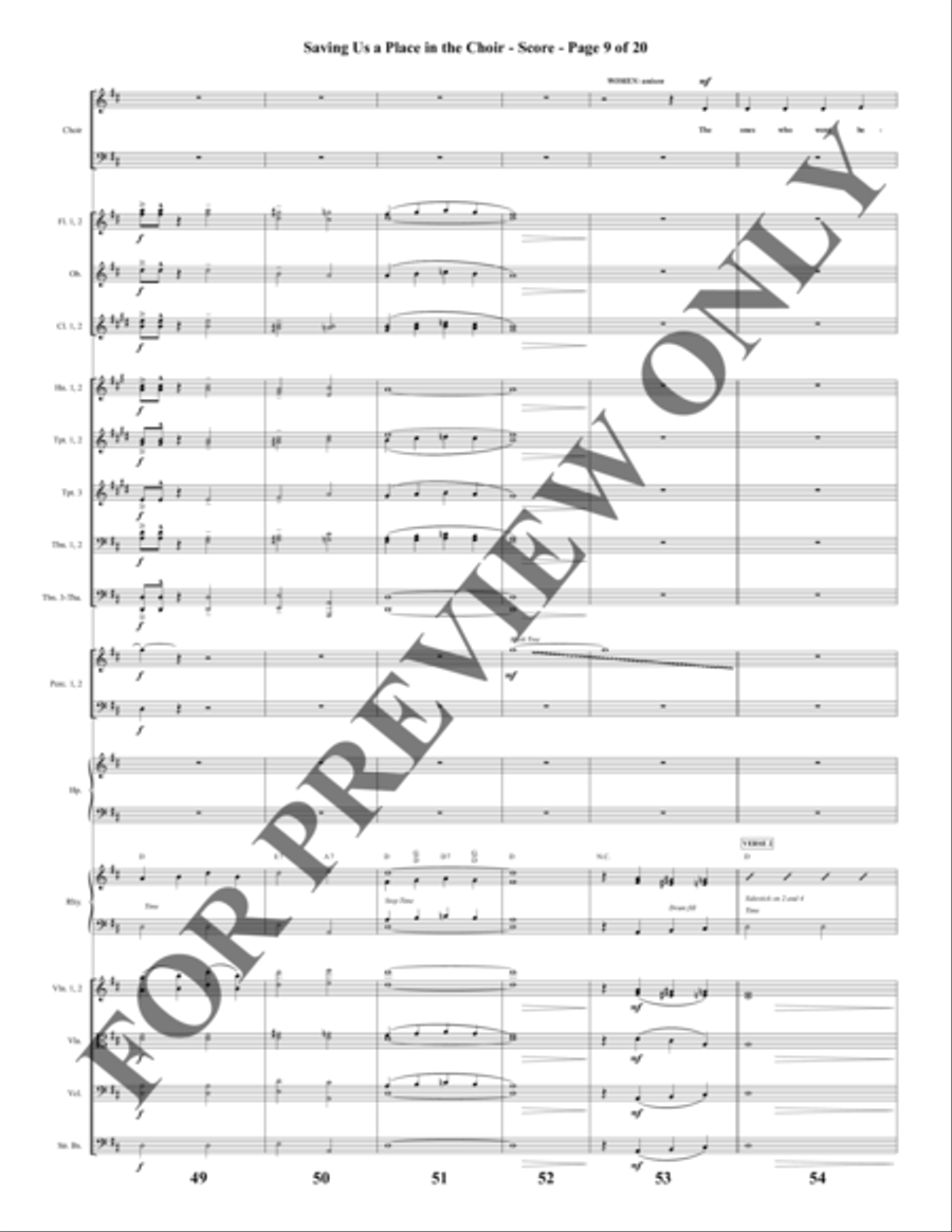 Southern Gospel Songs, Volume 2 - Orchestration Choir scores gallery preview page 10