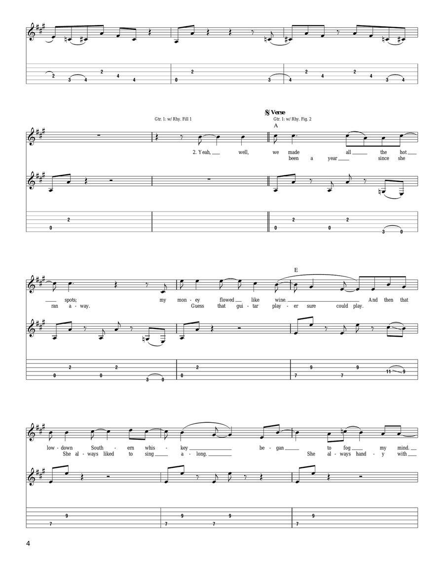 Dixie Chicken Acoustic Guitar scores gallery preview page 4