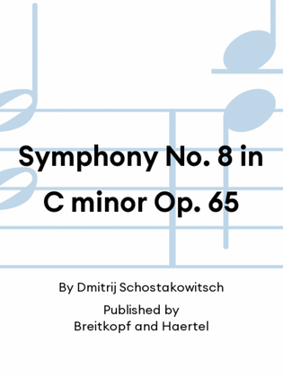 Book cover for Symphony No. 8 in C minor Op. 65