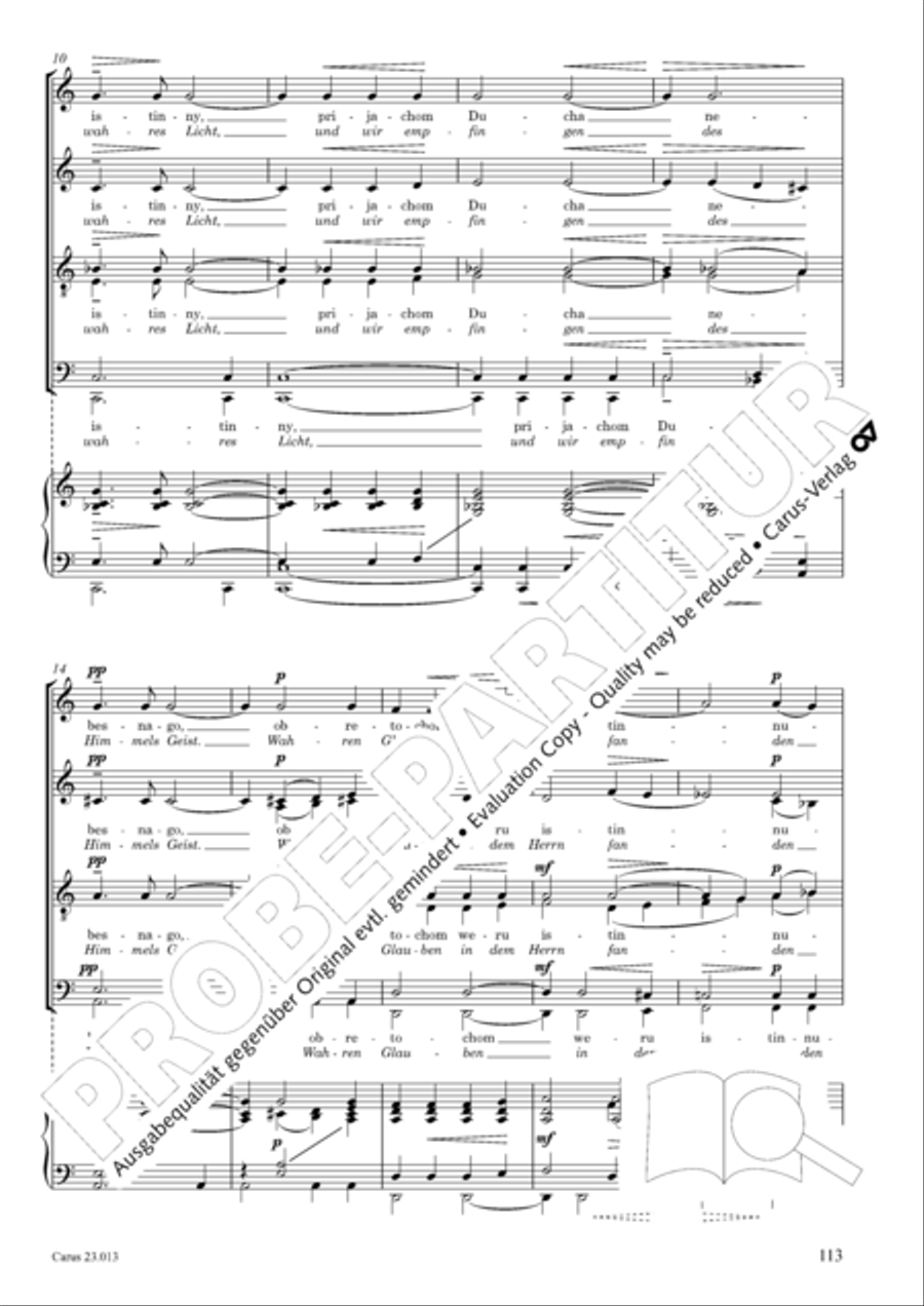 Liturgy of St. John Chrysostom op. 31 for mixed choir a cappella (Chrysostomos-Liturgie op. 31 fur Chor a cappella mit singbarem deutschem Text) A Cappella scores gallery preview page 135