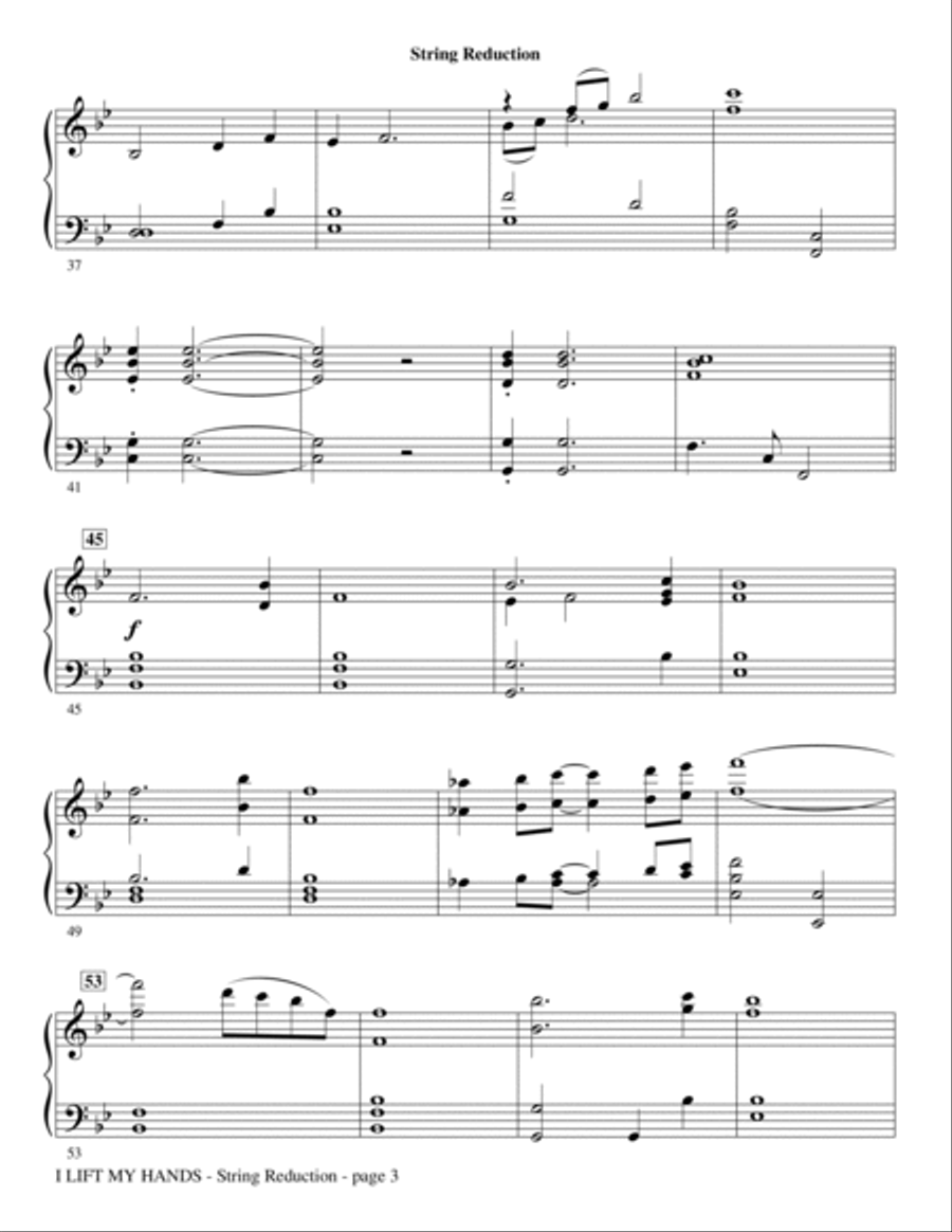 I Lift My Hands - Keyboard String Reduction Choir scores gallery preview page 3
