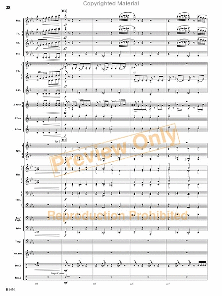 Overture to a Winter Celebration Concert Band scores gallery preview page 63
