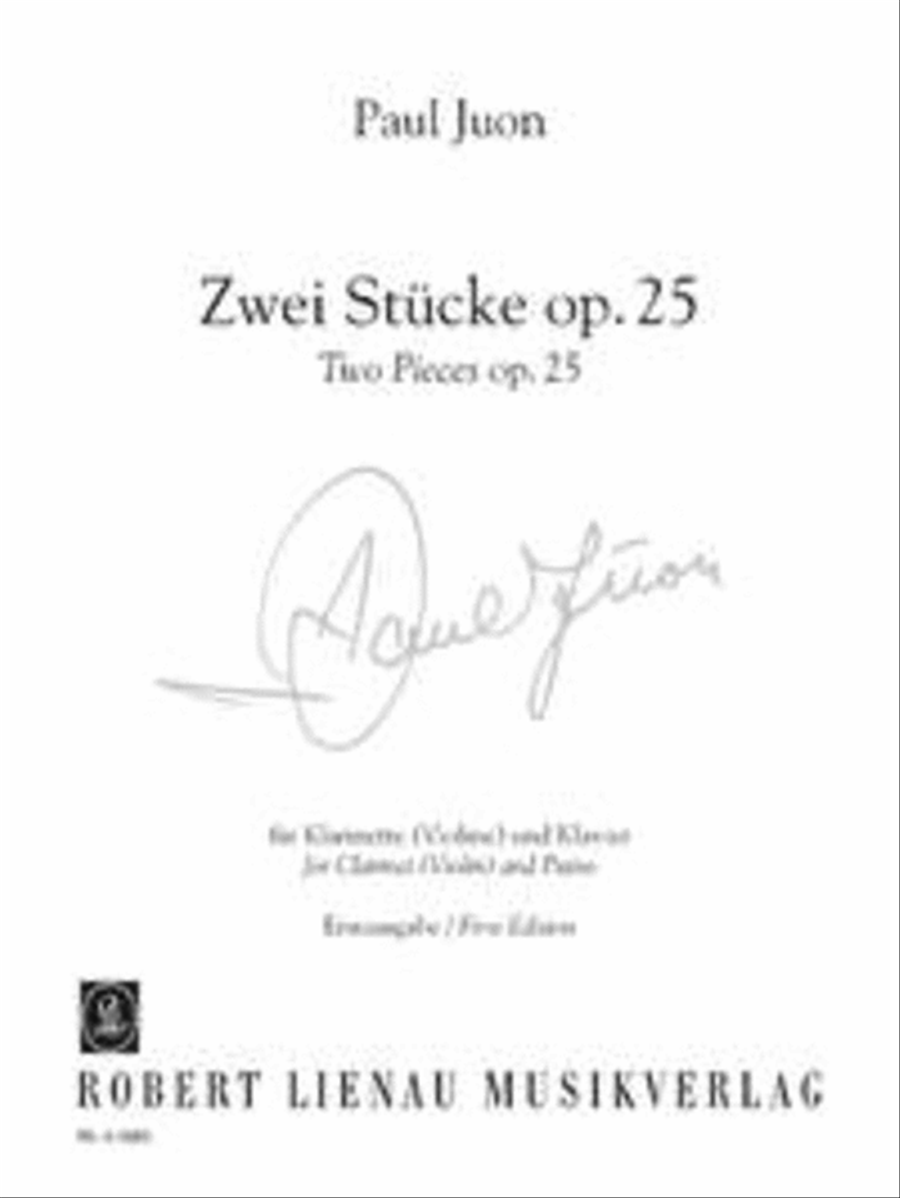 Zwei Stücke op. 25 Clarinet Solo scores gallery preview page 1