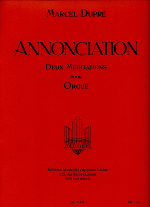 Book cover for Annonciation Op.56 (organ)