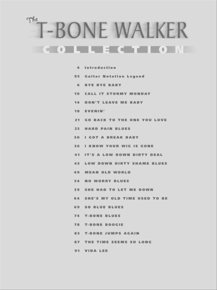 The T-Bone Walker Collection Electric Guitar scores gallery preview page 4