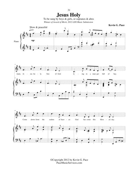 Jesus Holy - original Christmas choral duet image number null