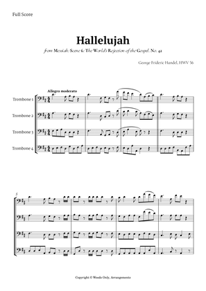 Hallelujah from Messiah by Handel for Trombone Quartet