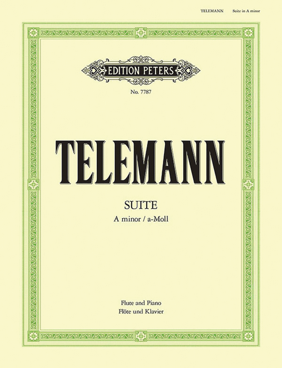 Suite in A minor TWV 55:a2 (Edition for Flute and Piano) Flute Solo scores gallery preview page 1