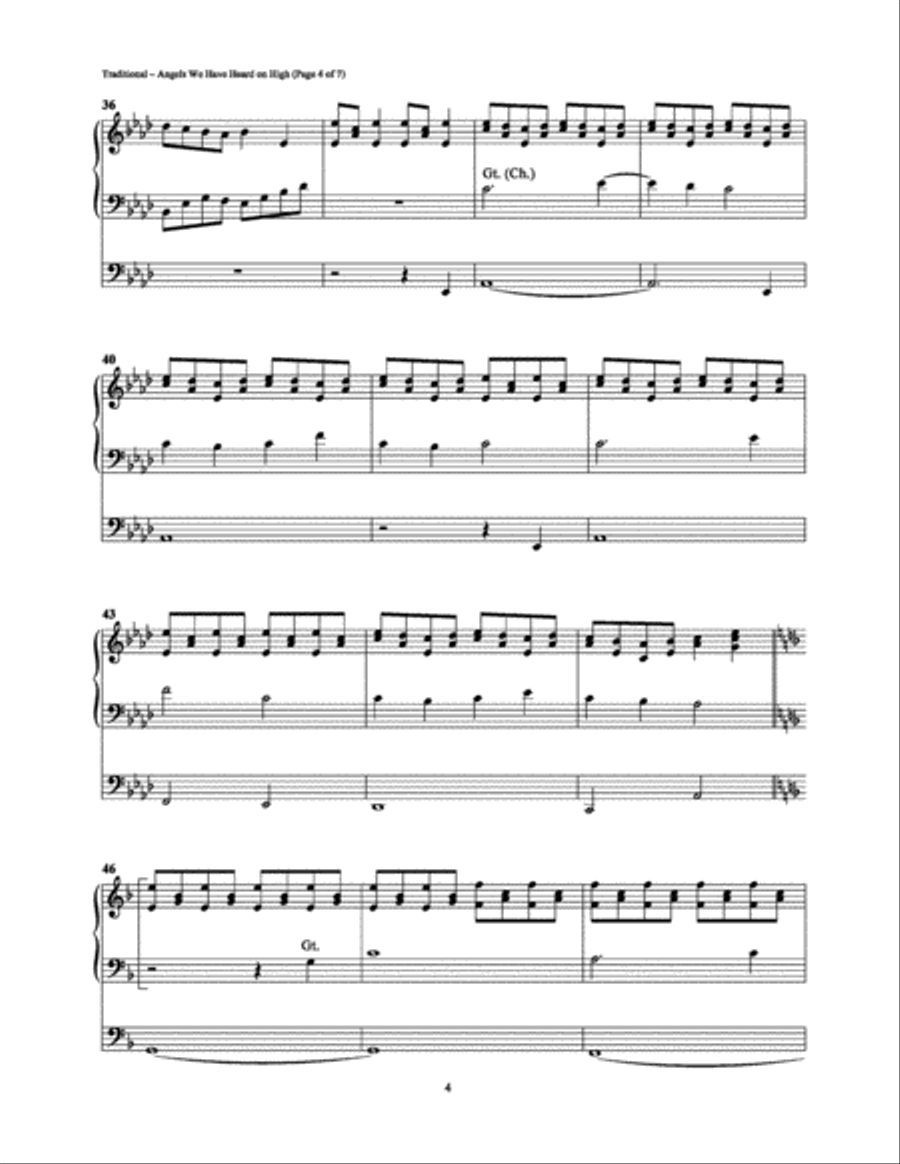 Angels We Have Heard on High Organ scores gallery preview page 4