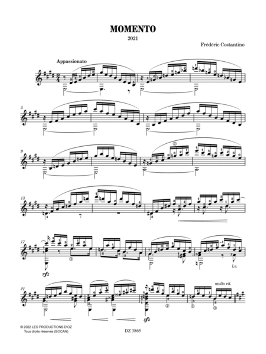Momento Classical Guitar scores gallery preview page 3