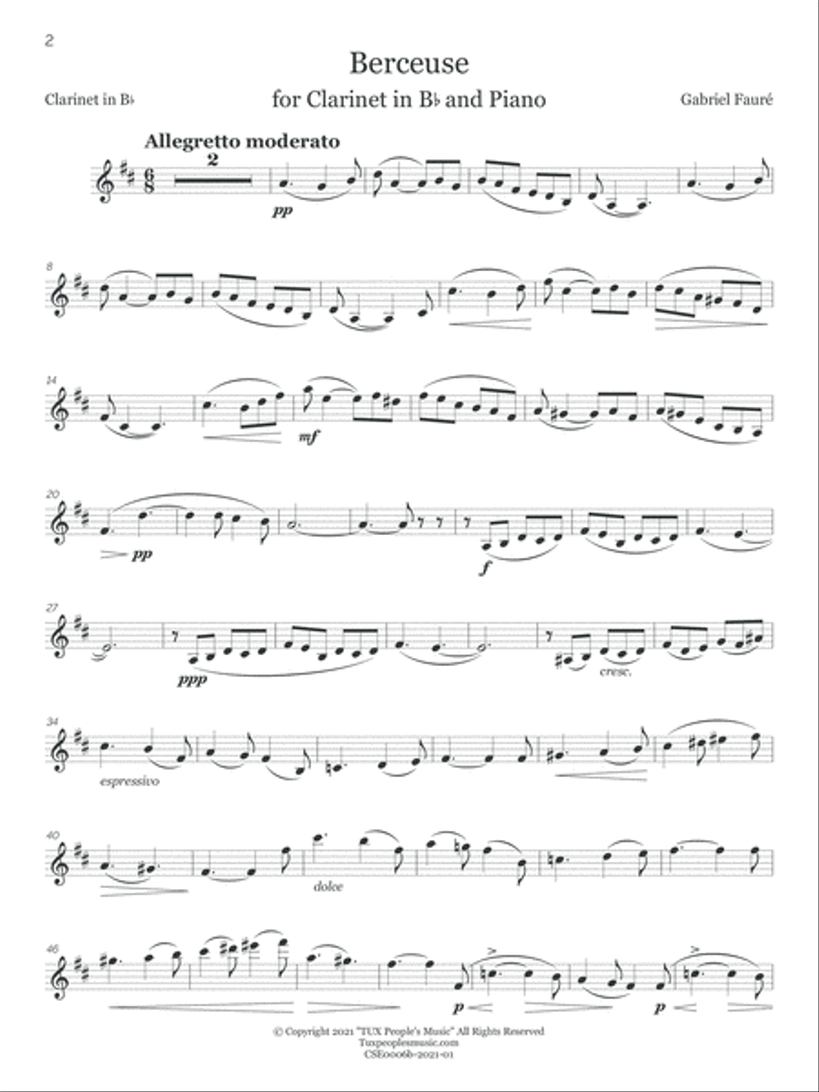 Solos for the Advancing Clarinetist, Volume 1 (French Masterworks Collection) Clarinet Solo scores gallery preview page 4