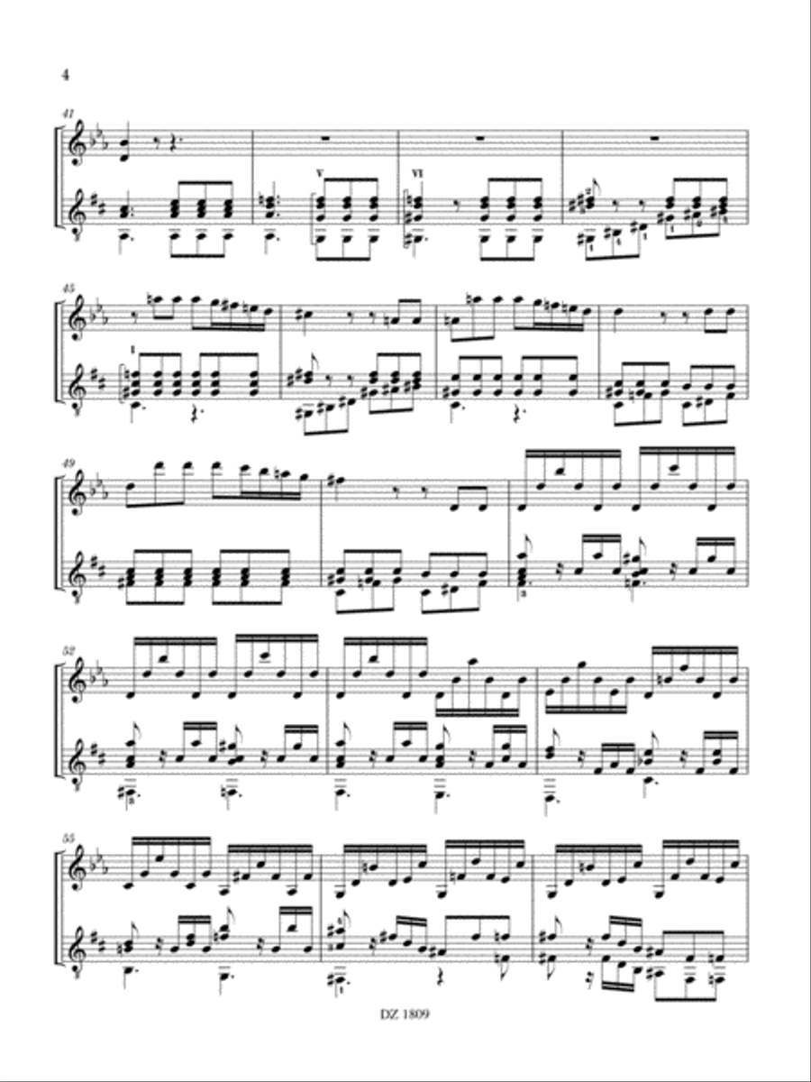 Adagio ma non troppo 43b Classical Guitar scores gallery preview page 4
