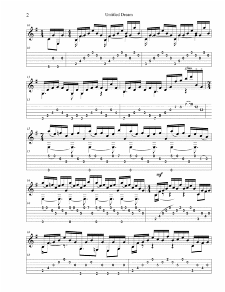 the Awakening Guitar Tablature scores gallery preview page 2