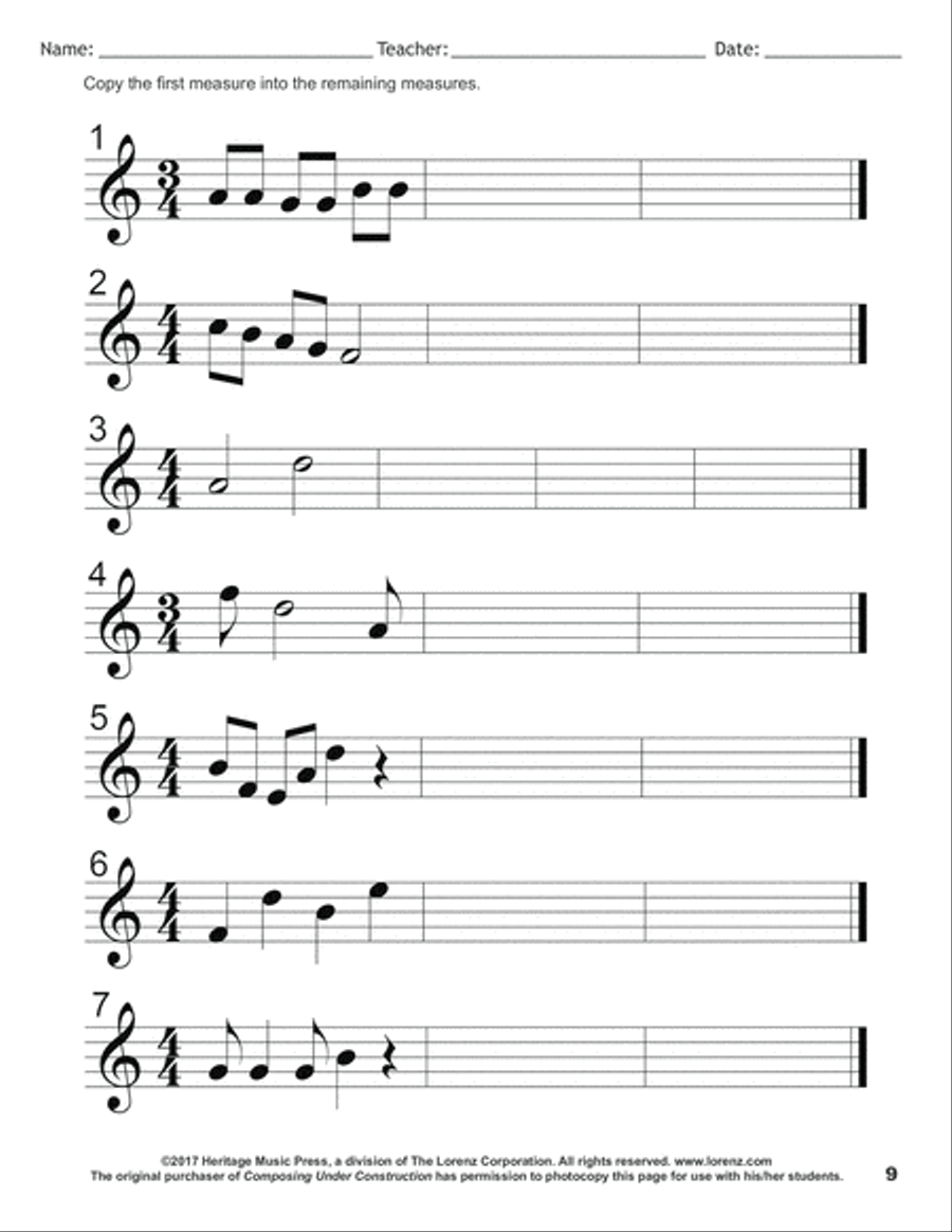 Composing Under Construction Reproducible Packs scores gallery preview page 9
