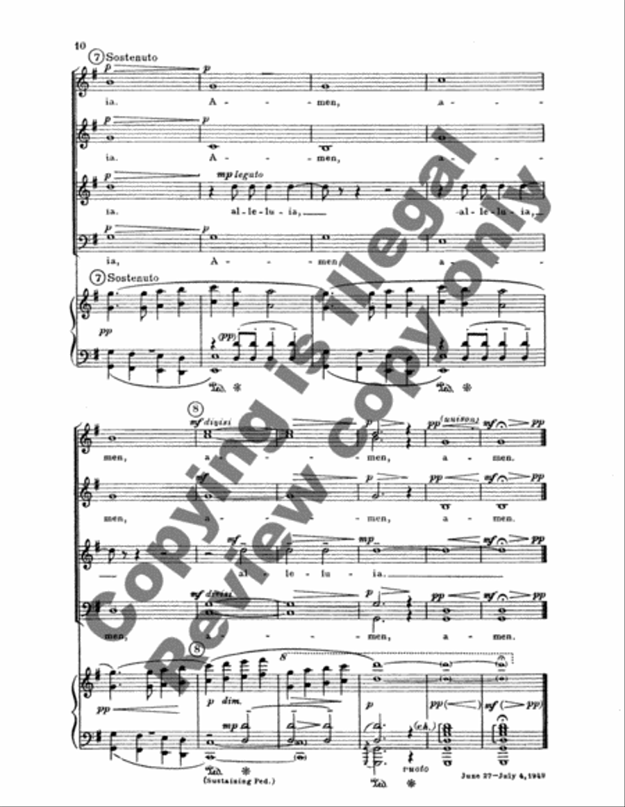 The Last Words of David (Choral Score) 4-Part scores gallery preview page 13