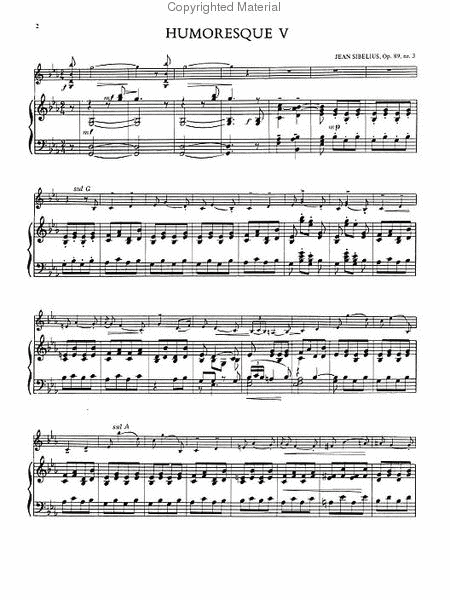 Jean Sibelius: Humoresque V Op.89 No.3 (Violin/Piano)