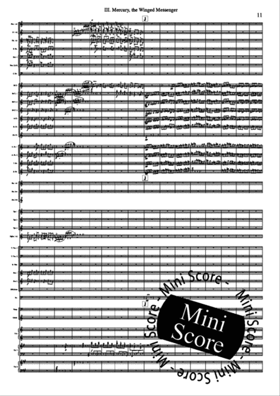 The Planets Concert Band scores gallery preview page 55
