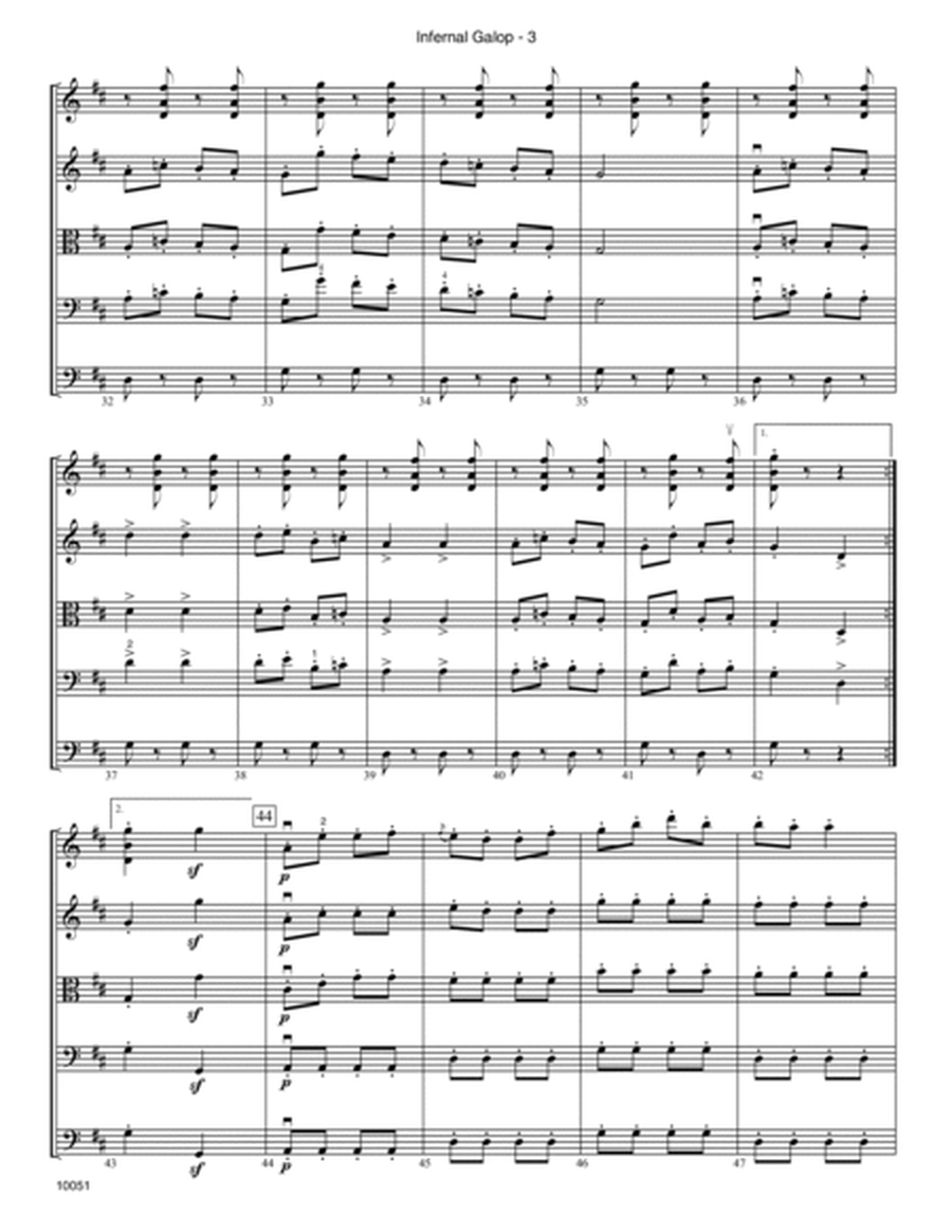Infernal Galop (from Orpheus In The Underworld, Act 2) - Full Score