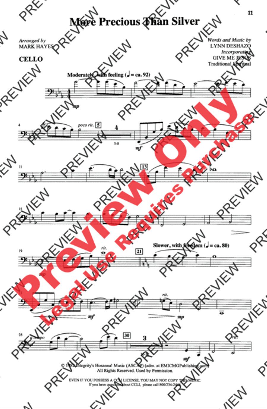 More Precious Than Silver with Give Me Jesus 4-Part scores gallery preview page 11