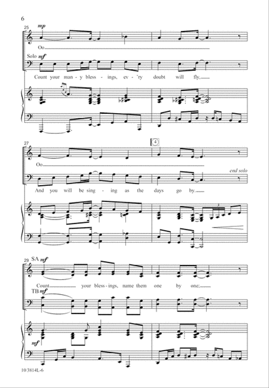 Count Your Blessings 4-Part scores gallery preview page 6