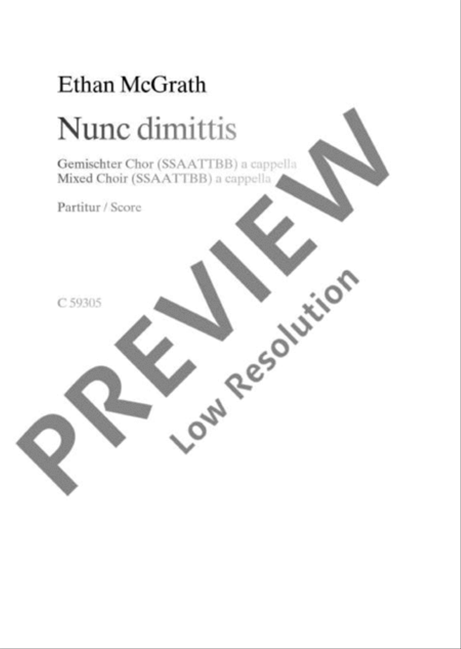 Nunc dimittis Nunc dimittis Divisi scores gallery preview page 2