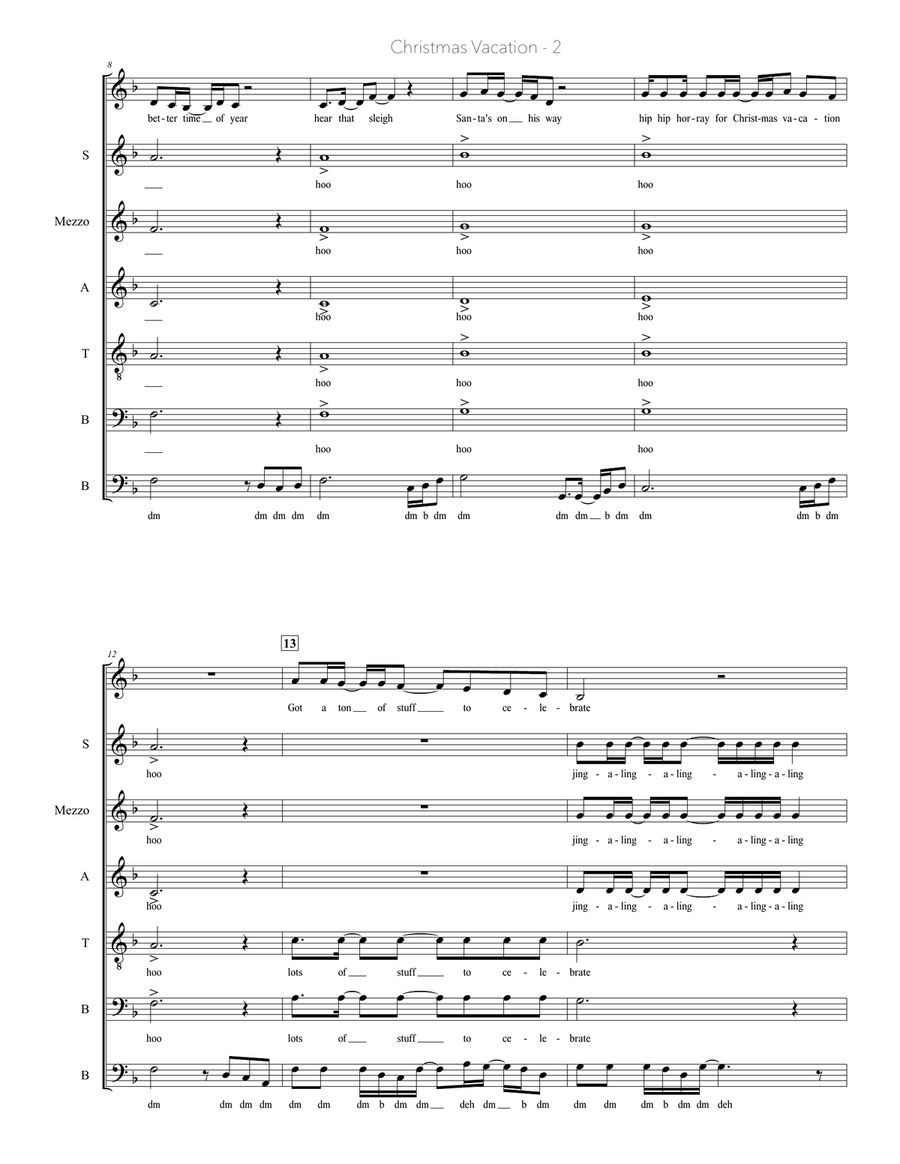Christmas Vacation Divisi scores gallery preview page 2