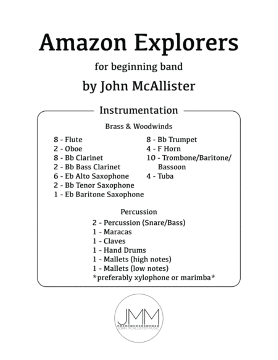 Amazon Explorers - for beginning band Concert Band scores gallery preview page 2