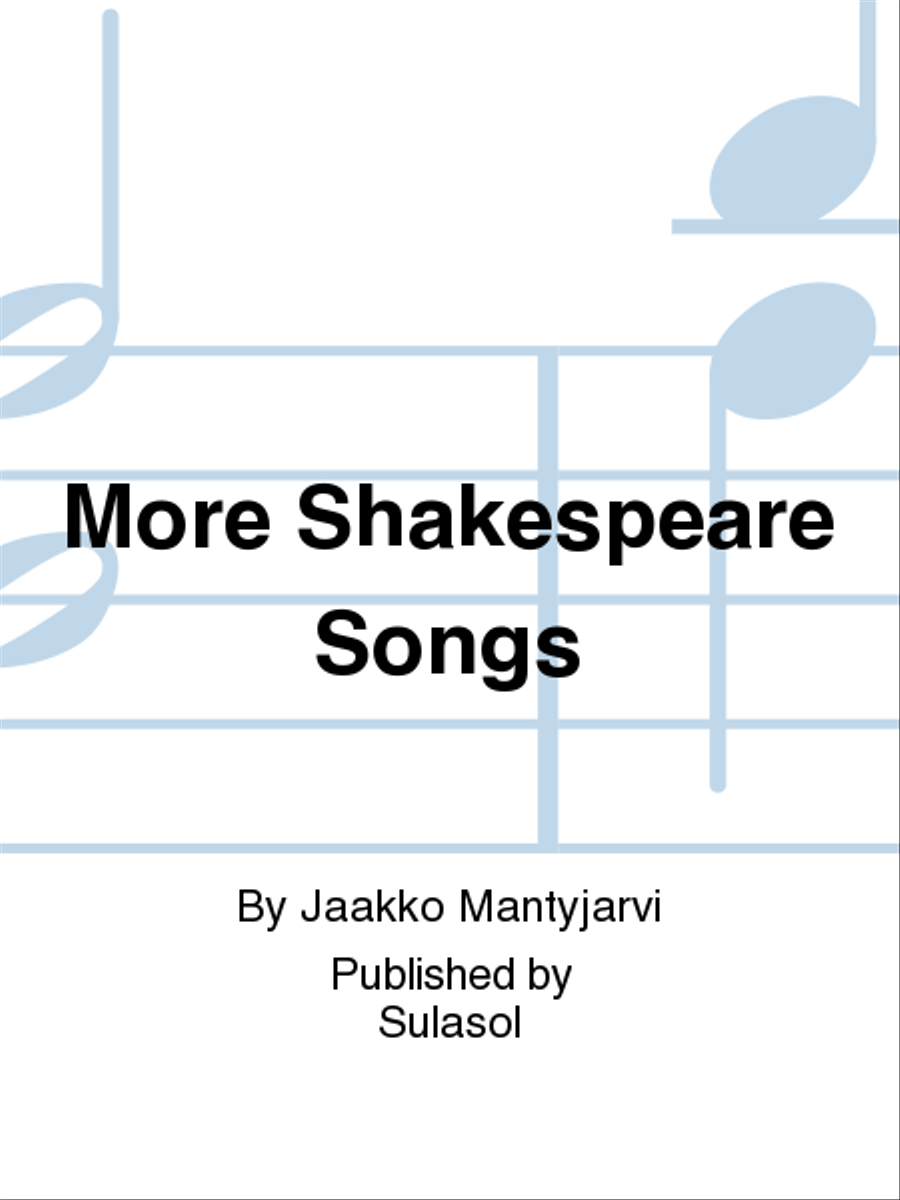 More Shakespeare Songs More Shakespeare Songs SSAATTBB scores gallery preview page 1